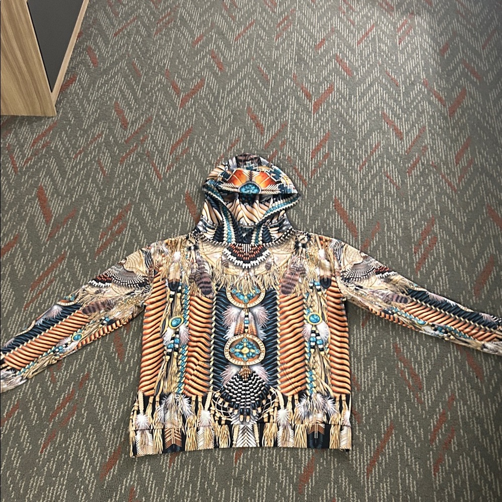 Colorful Patterned Hoodie